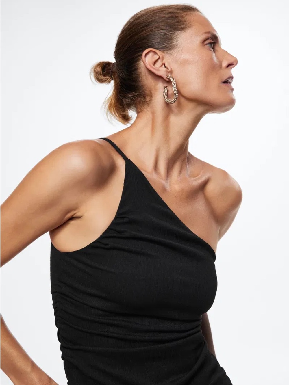 Mango Asymmetrical textured top